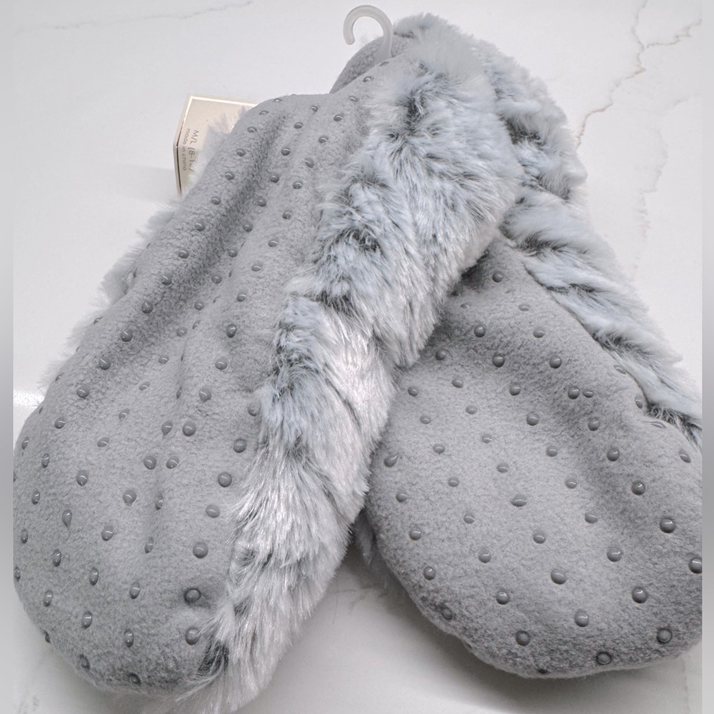 Sherpa slippers Gray marble color M/L fits 8 best - Picture 3 of 3